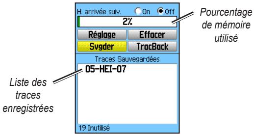 GARMIN ETREX LEGEND HCX - Utilisation des traces - 1