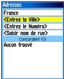 GARMIN ETREX LEGEND HCX - Recherche d'une adresse - 2