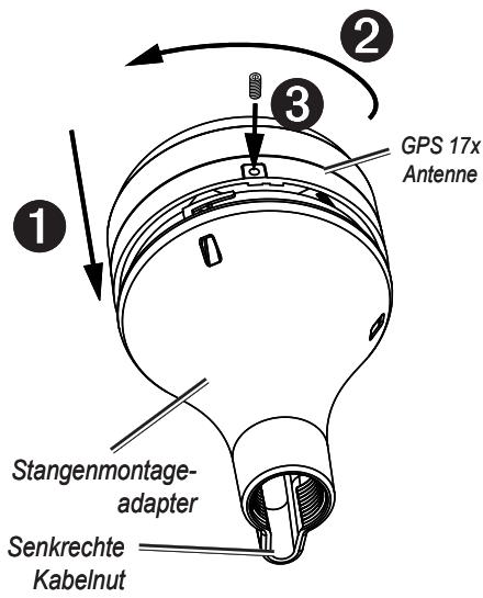 GARMIN GPS 17 X NMEA 0183 HVS - So montieren Sie die GPS 17x mit außen geführtem Kabel: - 1
