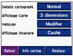 GARMIN ZUMO 500 - Modification des paramètres de carte - 1
