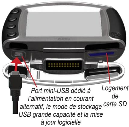 GARMIN ZUMO 500 - Etape 1 : Insérez une carte SD (en option) - 1