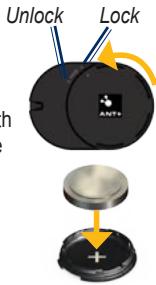 GARMIN FOOT POD - To replace the battery: - 1