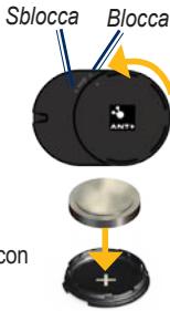 GARMIN FOOT POD - Per sosituire la batteria: - 1