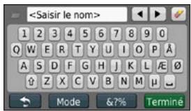 GARMIN NUVI 1340 - Utilisation du clavier virtuel - 1