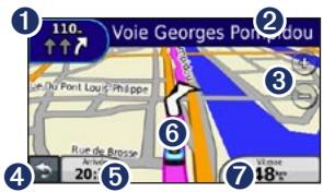 GARMIN NUVI 1340 - Utilisation des pages cartographiques - 1