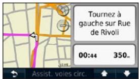 GARMIN NUVI 1340 - Affichage de la page du prochain changement de direction - 1