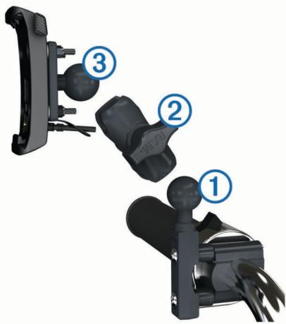 GARMIN ZUMO 300 - Fixation de la base au support pour guidon - 1