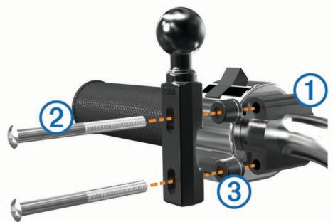 GARMIN ZUMO 300 - Fixation du support pour guidon au levier de frein ou d'embrayage - 1