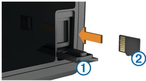 GARMIN ECHOMAP 70S - Insertion de cartes mémoire - 1