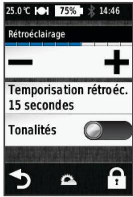 GARMIN EDGE 810 - Utilisation du rétroéclairage - 1