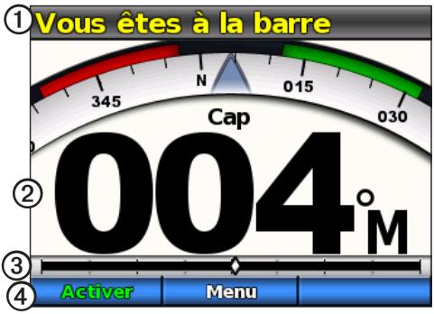 GARMIN GHP 10V - A propos de l'écran Cap - 1