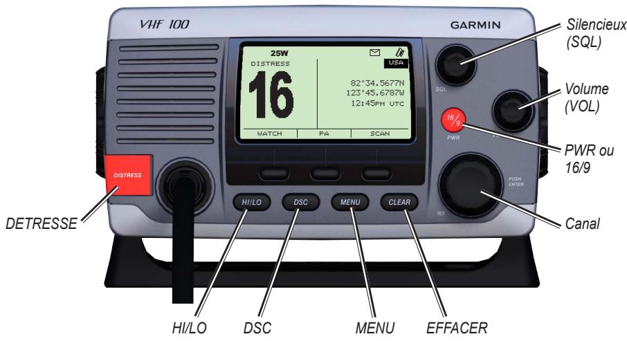 GARMIN VHF 100I - Face avant de l'émetteur-recepteur - 1
