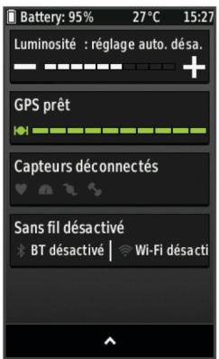 GARMIN EDGE 1000 - Affichage de l'écran des connexions - 1