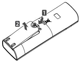 LG MS12AWR - Einlegen der Batterien - 1