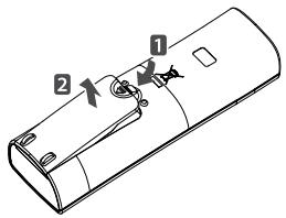 LG MS12SQ - Einlagen der Batterien - 1