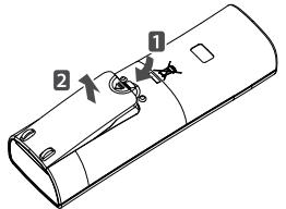 LG MS12SQ - Insertion des piles - 1