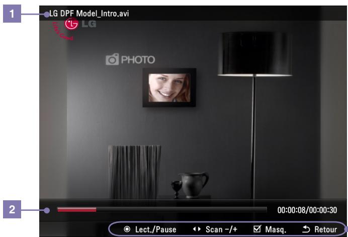 LG F7010S - Lecture d'une vidéo - 7