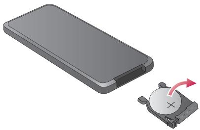 LG F8010N - Remplacement de la pile de la télécommande - 3