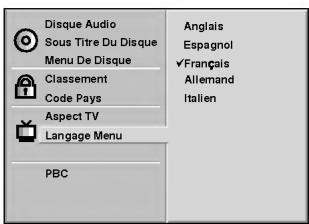 LG DA-3630AD - Langue du menu - 1