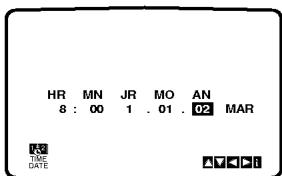 LG DT-585NS - Positionner I'horloge manuellesment - 3