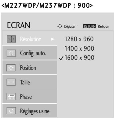 LG M237WDP - Sélection de la résolution - 5