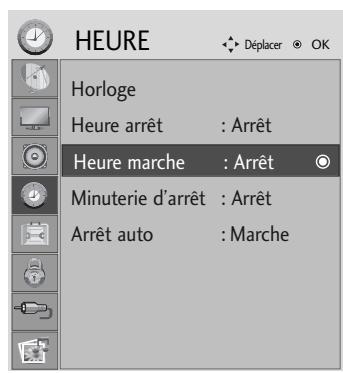 LG M237WDP - ACTIVATION ET DÉSACTIVATION DE L'HORLOGE - 1