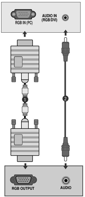 LG M237WDP - Raccordement avec un cable D-sub à 15 broches - 5