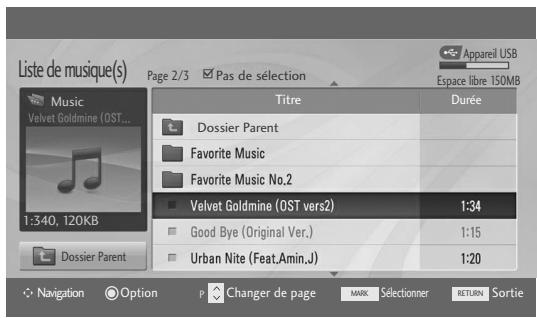 LG M237WDP - Sélection de musique et menu contextuel - 1