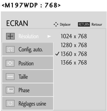 LG M237WDP - Sélection de la résolution - 2