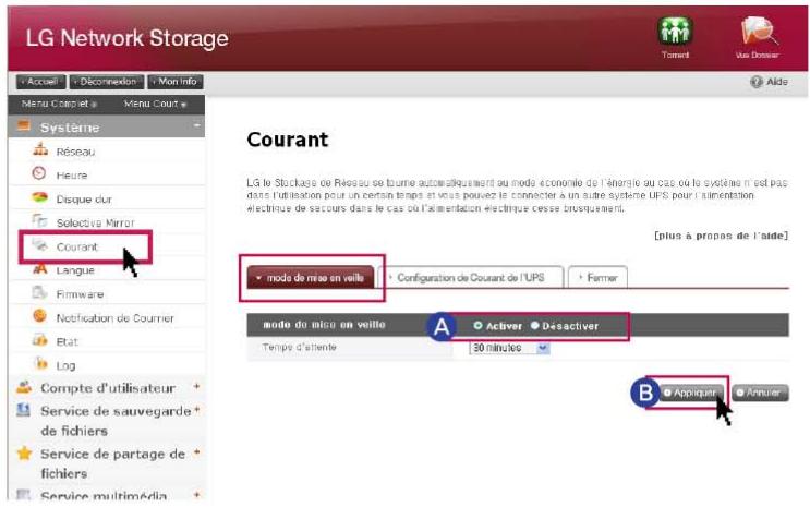 LG N1A1DD1 - Paramétrage de la fonction hibernation - 1