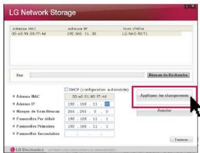 LG N1A1DD1 - Installation du produit Installation de Network Storage - 3