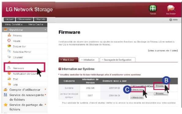 LG N1A1DD1 - - Mise à niveau du firmware système - 1