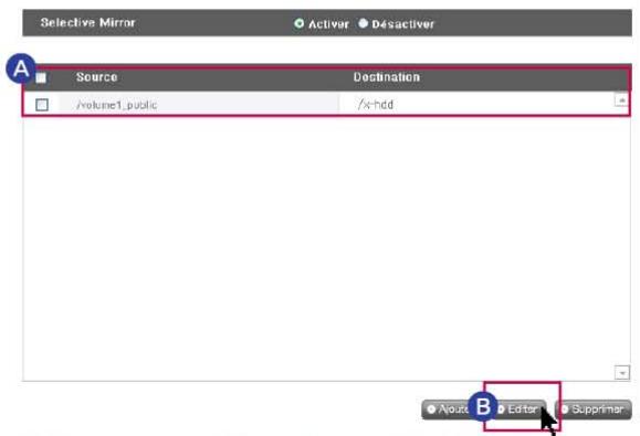 LG N1A1DD1 - Editer listes du Mirroring sélectif - 1