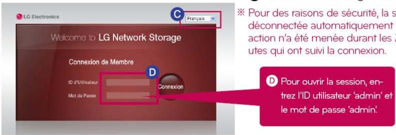 LG N1A1DD1 - 6-2. Using Network Storage Utilisation du menu Web - 4