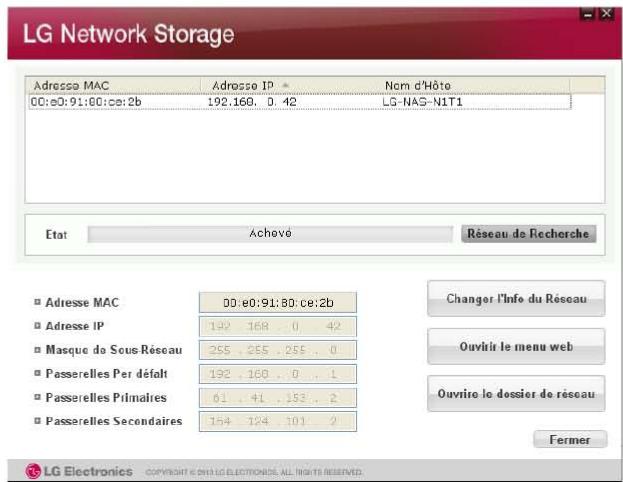 LG N1A1DD1 - 6-1. Using Network Storage Utilisation du NAS Dectector - 1