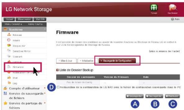 LG N1A1DD1 - Sauvegarde des valeurs de paramétrage - 1