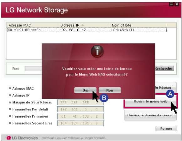 LG N1A1DD1 - 6-2. Using Network Storage Utilisation du menu Web - 2