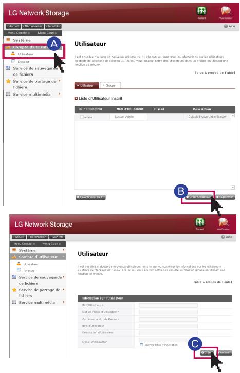 LG N1T1DD1 - Ajouter un utilisateur - 1