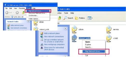 LG N1T1DD1 - Utilisation de la fonction de partage de fichiers de Windows - 2