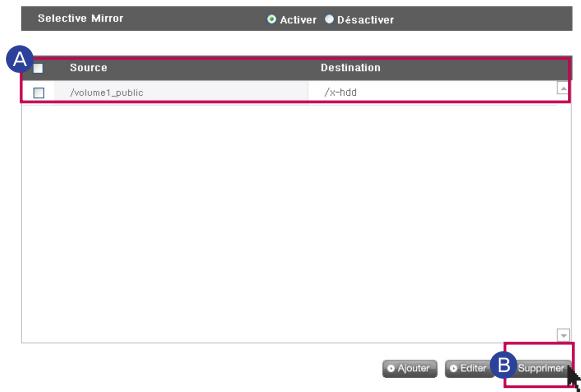 LG N1T1DD1 - Supprimer listes du Mirroring sélectif - 1