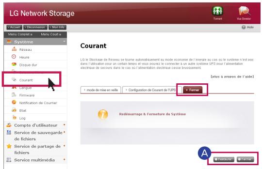 LG N1T1DD1 - Arrêt/redémarrage du LG Network Storage - 1
