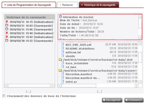 LG N1T1DD1 - Information du backup - 1