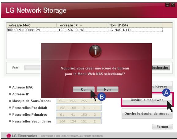 LG N1T1DD1 - 6-2. Using Network Storage Utilisation du menu Web - 2