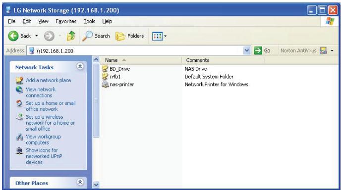 LG N4B1N - Utilisation de partage de fichiers de Windows - 1