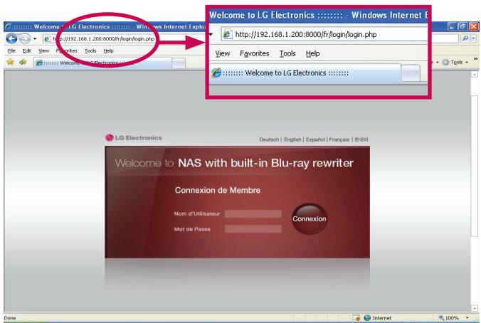 LG N4B1N - Accès de menu de Web d'utilisateur - 1