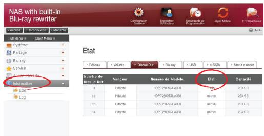 LG N4B1N - - Confirmez quel HDD cause l'erreur du RAID. - 1