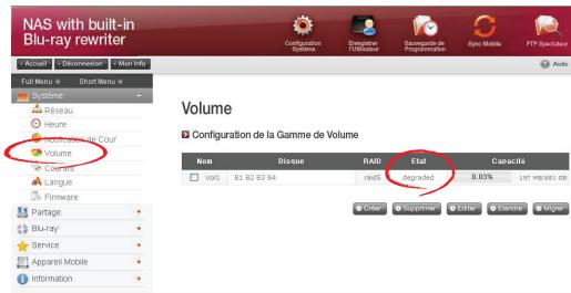 LG N4B1N - - Confirmez s'il y a une erreur sur la configuration de RAID: - 1