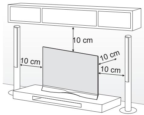 LG 55EA8809 - Montage auf einem Tisch - 1