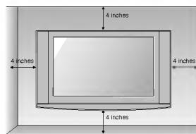 LG 26LX2R - Montage au mur : Installation horizontal - 5