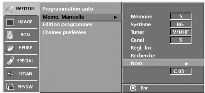 LG 26LX2R - Affectation d'un nom à une chaîne - 3